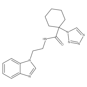 N-[2-(1H-benzimidazol-1-yl)ethyl]-1-(1H-tetrazol-1-yl)cyclohexanecarboxamide Structure