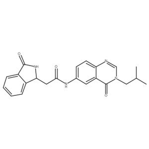 N-[3-(2-methylpropyl)-4-oxo-3,4-dihydroquinazolin-6-yl]-2-(3-oxo-2,3-dihydro-1H-isoindol-1-yl)acetamide Structure
