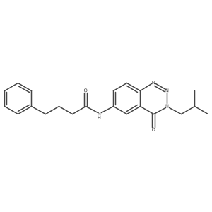 N-[3-(2-methylpropyl)-4-oxo-3,4-dihydro-1,2,3-benzotriazin-6-yl]-4-phenylbutanamide Structure