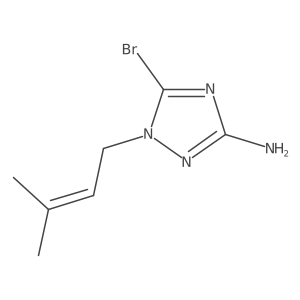 5-Bromo-1-(3-methylbut-2-en-1-yl)-1H-1,2,4-triazol-3-amine结构式