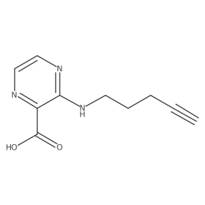 3-[(Pent-4-yn-1-yl)amino]pyrazine-2-carboxylic acid结构式