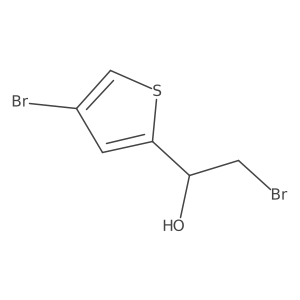 2-Bromo-1-(4-bromothiophen-2-yl)ethan-1-ol结构式