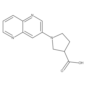 1-(1,5-Naphthyridin-3-yl)pyrrolidine-3-carboxylic acid结构式