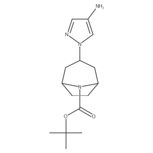 tert-butyl 3-(4-amino-1H-pyrazol-1-yl)-8-azabicyclo[3.2.1]octane-8-carboxylate结构式