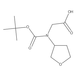 2-{[(Tert-butoxy)carbonyl](oxolan-3-yl)amino}acetic acid结构式