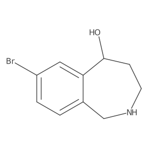 7-bromo-2,3,4,5-tetrahydro-1H-2-benzazepin-5-ol结构式