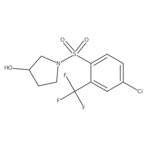 3-Pyrrolidinol, 1-[[4-chloro-2-(trifluoromethyl)phenyl]sulfonyl]-, (3R)-结构式