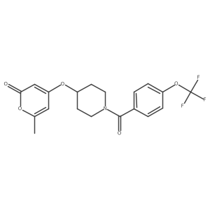 6-methyl-4-((1-(4-(trifluoromethoxy)benzoyl)piperidin-4-yl)oxy)-2H-pyran-2-one Structure