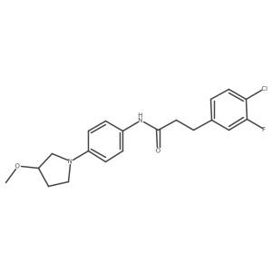3-(4-Chloro-3-fluorophenyl)-N-[4-(3-methoxypyrrolidin-1-YL)phenyl]propanamide Structure