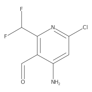 4-Amino-6-chloro-2-(difluoromethyl)nicotinaldehyde Structure