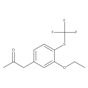 1-(3-Ethoxy-4-(trifluoromethylthio)phenyl)propan-2-one结构式