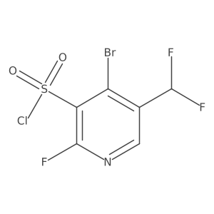 4-Bromo-5-(difluoromethyl)-2-fluoropyridine-3-sulfonyl chloride Structure