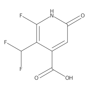 4-Pyridinecarboxylic acid, 5-(difluoromethyl)-6-fluoro-1,2-dihydro-2-oxo- Structure