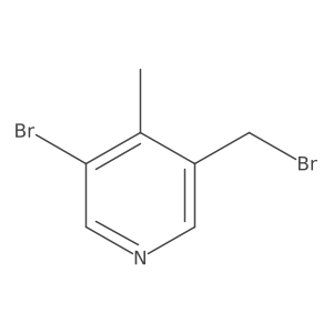 3-Bromo-5-(bromomethyl)-4-methylpyridine结构式