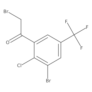 3'-Bromo-2'-chloro-5'-(trifluoromethyl)phenacyl bromide结构式