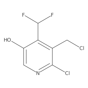 6-Chloro-5-(chloromethyl)-4-(difluoromethyl)pyridin-3-ol Structure