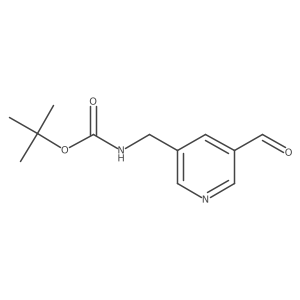 tert-Butyl ((5-formylpyridin-3-yl)methyl)carbamate Structure