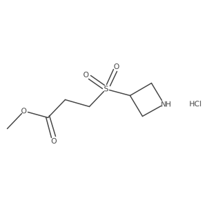 Methyl 3-(azetidine-3-sulfonyl)propanoate hydrochloride结构式