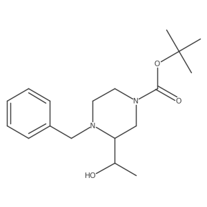 Tert-butyl 4-benzyl-3-(1-hydroxyethyl)piperazine-1-carboxylate Structure