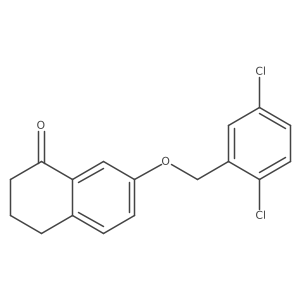 7-(2,5-Dichlorobenzyloxy)-3,4-dihydronaphthalen-1(2h)-one结构式