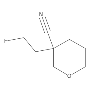 3-(2-Fluoroethyl)oxane-3-carbonitrile结构式