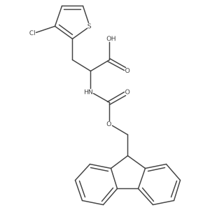3-(3-chlorothiophen-2-yl)-2-({[(9H-fluoren-9-yl)methoxy]carbonyl}amino)propanoic acid结构式