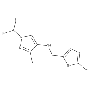 1-(difluoromethyl)-N-[(5-fluorothiophen-2-yl)methyl]-3-methyl-1H-pyrazol-4-amine Structure