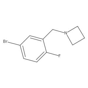 1-(5-Bromo-2-fluorobenzyl)azetidine结构式