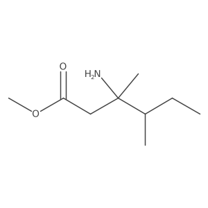 Methyl 3-amino-3,4-dimethylhexanoate结构式