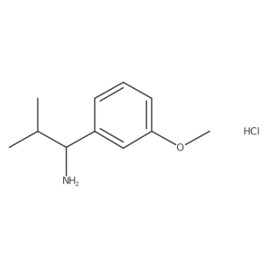 1-(3-Methoxyphenyl)-2-methylpropan-1-amine hydrochloride结构式