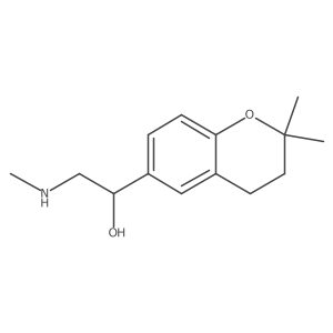 1-(2,2-dimethyl-3,4-dihydro-2H-1-benzopyran-6-yl)-2-(methylamino)ethan-1-ol结构式