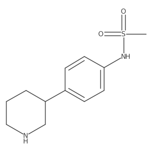 N-[4-(piperidin-3-yl)phenyl]methanesulfonamide结构式