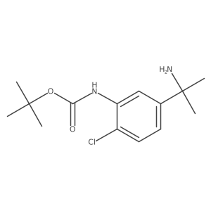 tert-butyl N-[5-(2-aminopropan-2-yl)-2-chlorophenyl]carbamate结构式