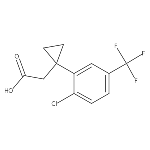 2-{1-[2-Chloro-5-(trifluoromethyl)phenyl]cyclopropyl}acetic acid Structure