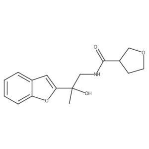 N-(2-(benzofuran-2-yl)-2-hydroxypropyl)tetrahydrofuran-3-carboxamide结构式