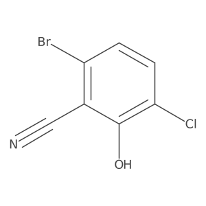 6-Bromo-3-chloro-2-hydroxybenzonitrile Structure