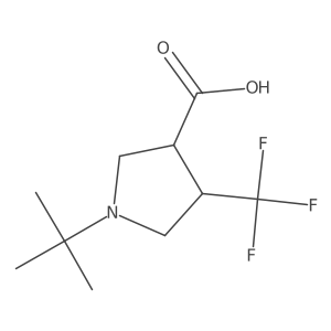 1-tert-Butyl-4-(trifluoromethyl)pyrrolidine-3-carboxylic acid Structure