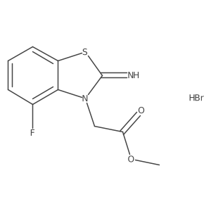 methyl 2-(4-fluoro-2-iminobenzo[d]thiazol-3(2H)-yl)acetate hydrobromide Structure