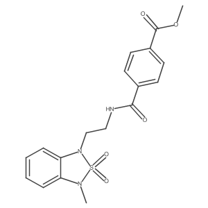 methyl 4-((2-(3-methyl-2,2-dioxidobenzo[c][1,2,5]thiadiazol-1(3H)-yl)ethyl)carbamoyl)benzoate Structure