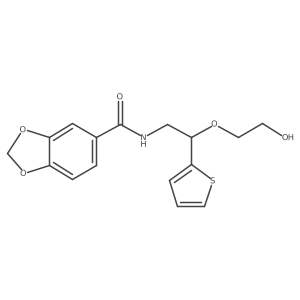 N-(2-(2-hydroxyethoxy)-2-(thiophen-2-yl)ethyl)benzo[d][1,3]dioxole-5-carboxamide Structure