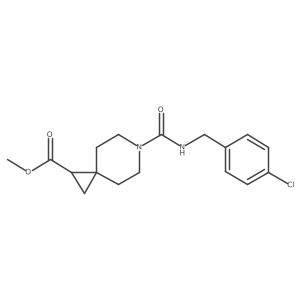 Methyl 6-{[(4-chlorophenyl)methyl]carbamoyl}-6-azaspiro[2.5]octane-1-carboxylate Structure