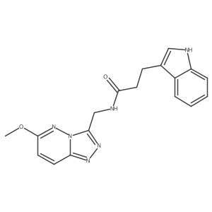 3-(1H-indol-3-yl)-N-((6-methoxy-[1,2,4]triazolo[4,3-b]pyridazin-3-yl)methyl)propanamide结构式
