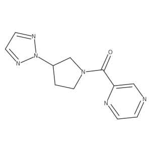 (3-(2H-1,2,3-triazol-2-yl)pyrrolidin-1-yl)(pyrazin-2-yl)methanone结构式