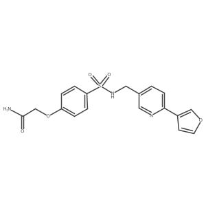 2-(4-(N-((6-(furan-3-yl)pyridin-3-yl)methyl)sulfamoyl)phenoxy)acetamide结构式