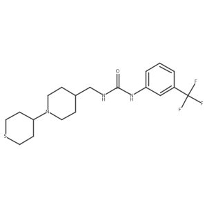 1-((1-(tetrahydro-2H-thiopyran-4-yl)piperidin-4-yl)methyl)-3-(3-(trifluoromethyl)phenyl)urea Structure