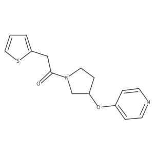 1-(3-(Pyridin-4-yloxy)pyrrolidin-1-yl)-2-(thiophen-2-yl)ethanone Structure