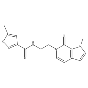5-methyl-N-(2-{1-methyl-7-oxo-1H,6H,7H-pyrrolo[2,3-c]pyridin-6-yl}ethyl)-1,2-oxazole-3-carboxamide结构式