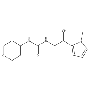 1-(2-hydroxy-2-(1-methyl-1H-pyrrol-2-yl)ethyl)-3-(tetrahydro-2H-pyran-4-yl)urea Structure