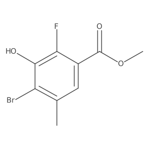 Methyl 4-bromo-2-fluoro-3-hydroxy-5-methylbenzoate Structure