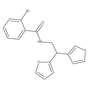 2-bromo-N-[2-(furan-2-yl)-2-(thiophen-3-yl)ethyl]benzamide结构式